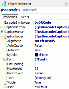 Captions in Delphi Object Inspector